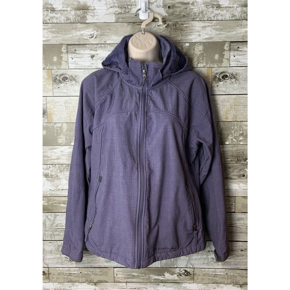 Free Country Womens Purple Full Zip Hooded Faux Fur Lined Winter‎ Jacket Size L
